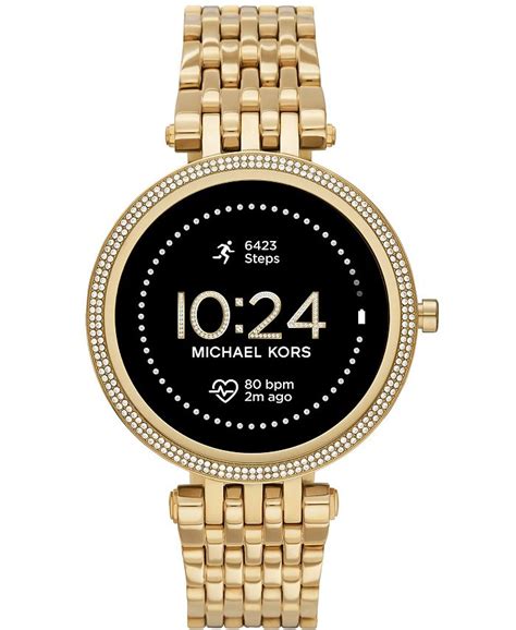 michael kors darci gold tone leather watch|Michael Kors gen 5e.